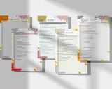 Lista domowych usterek z podziałem na pokoje: łazienka, kuchnia, pokój dziecka i sypialnia. Pomaga w organizacji porządków w domu.